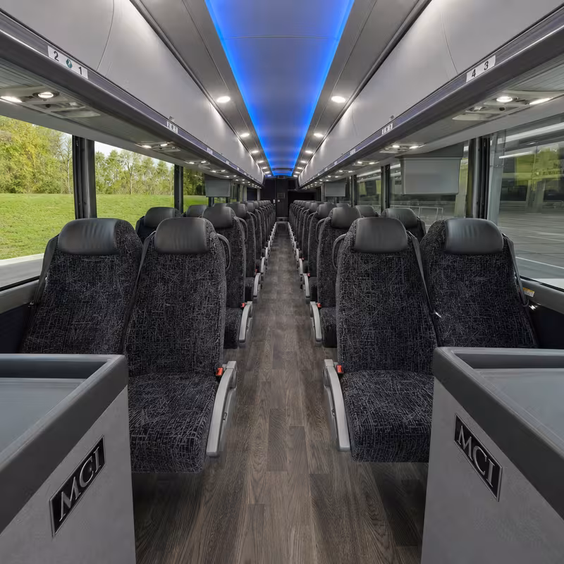 40-56 Passenger Charter Bus Interior