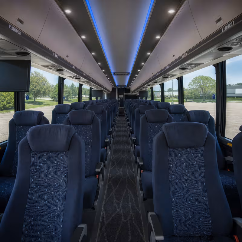 40-56 Passenger Charter Bus Interior