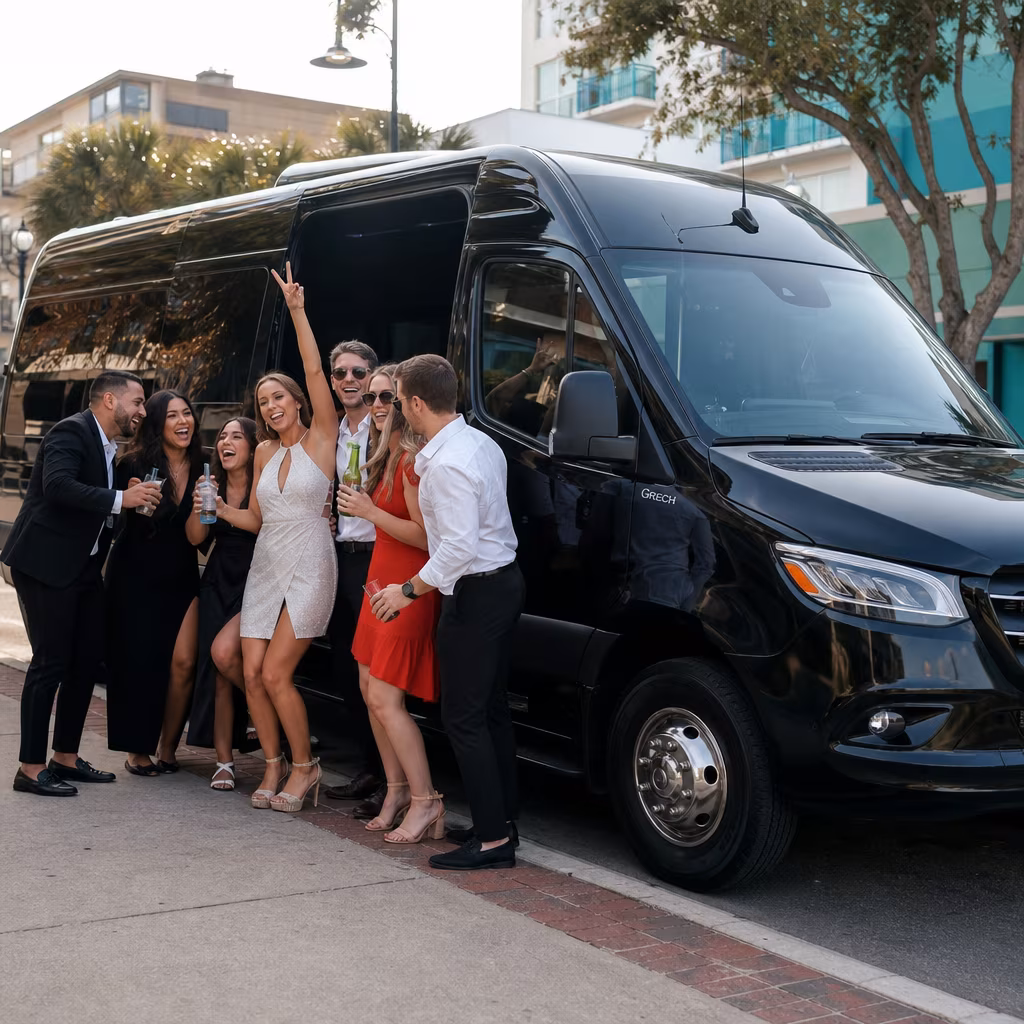 Bachelor and bachelorette party bus