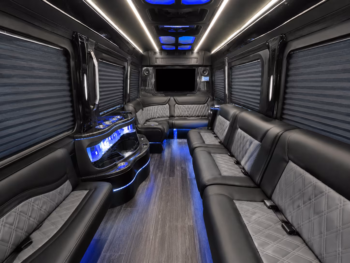Myrtle Beach Corporate Transportation party bus interior
