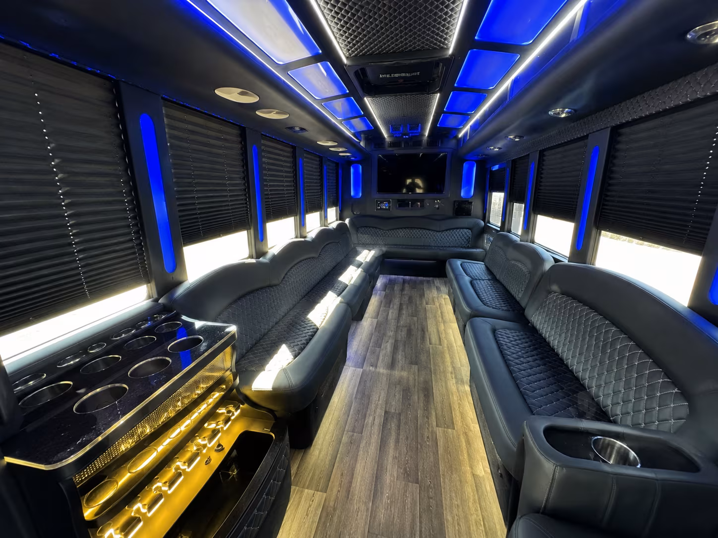 Myrtle Beach Private Event Transportation party bus exterior