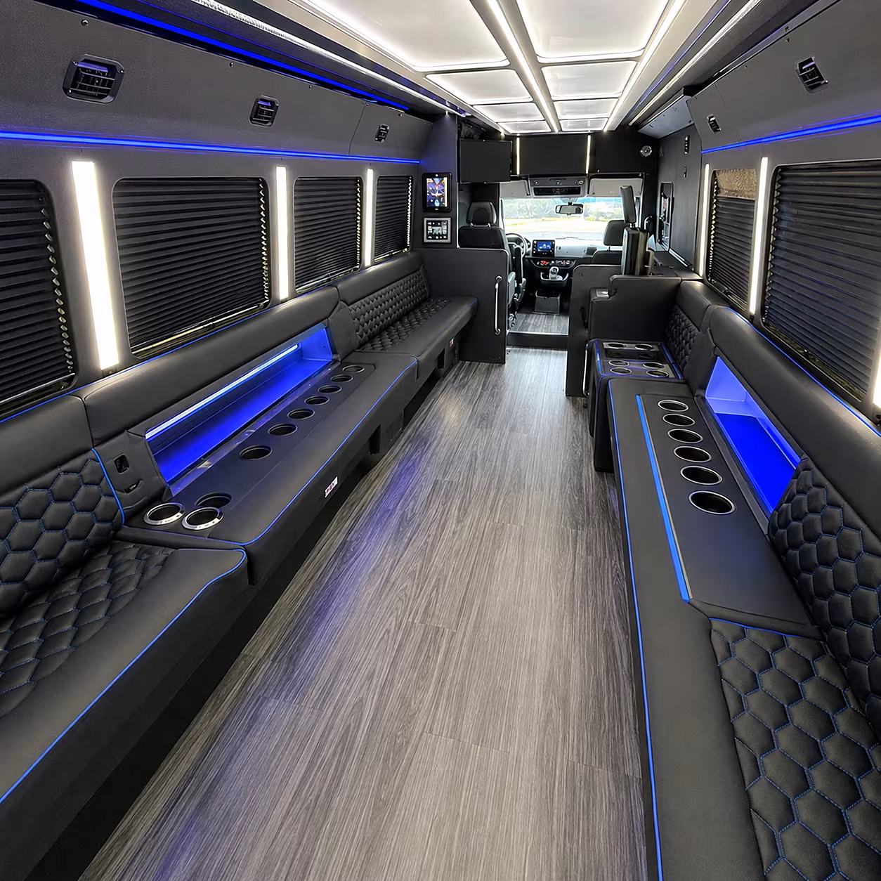 Myrtle Beach Prom & Homecoming Transportation party bus interior