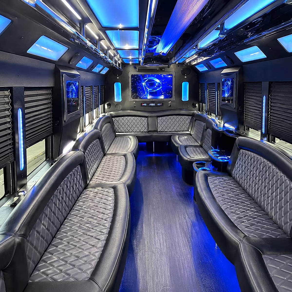 Myrtle Beach Sporting Event Transportation party bus interior