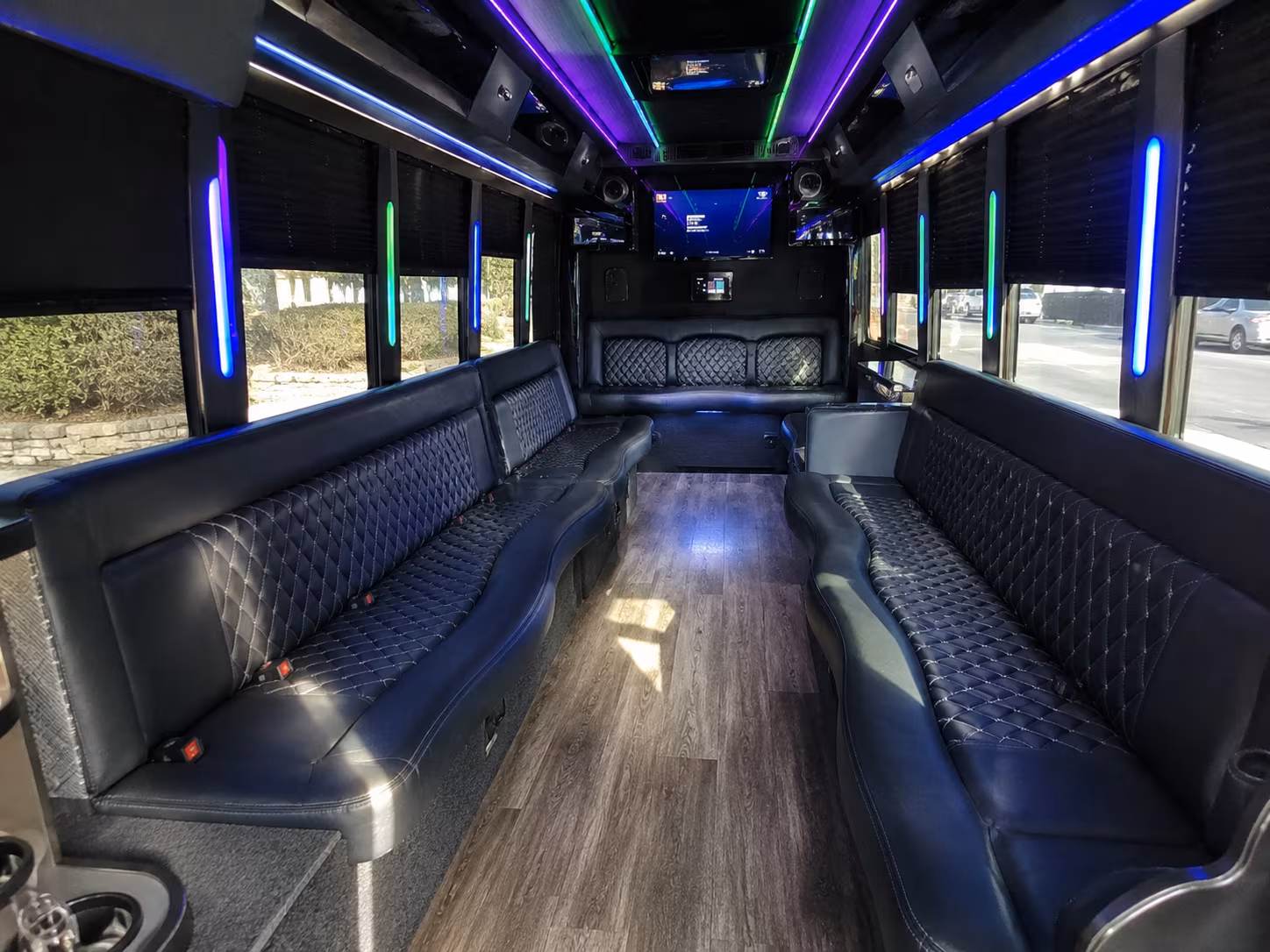 Myrtle Beach Wedding Transportation party bus exterior