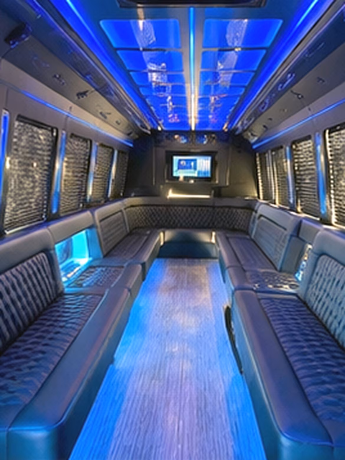 Myrtle Beach Wedding Transportation party bus interior