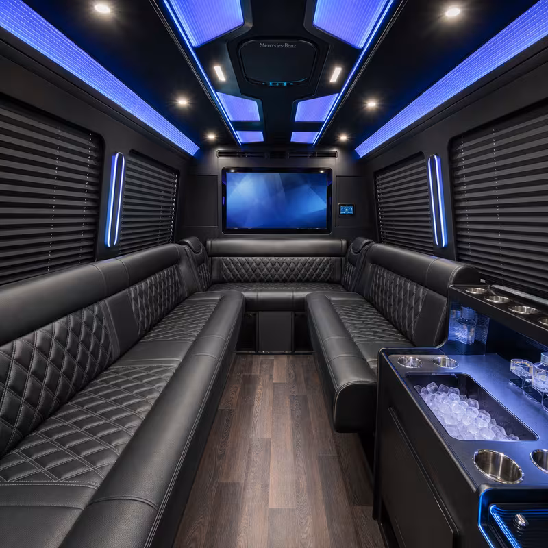 14 Passenger Sprinter Limo Interior