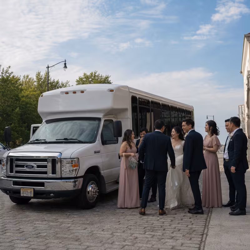 Myrtle Beach Wedding Transportation fleet vehicle